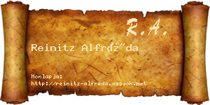 Reinitz Alfréda névjegykártya